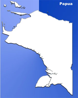 image: Papua blank map