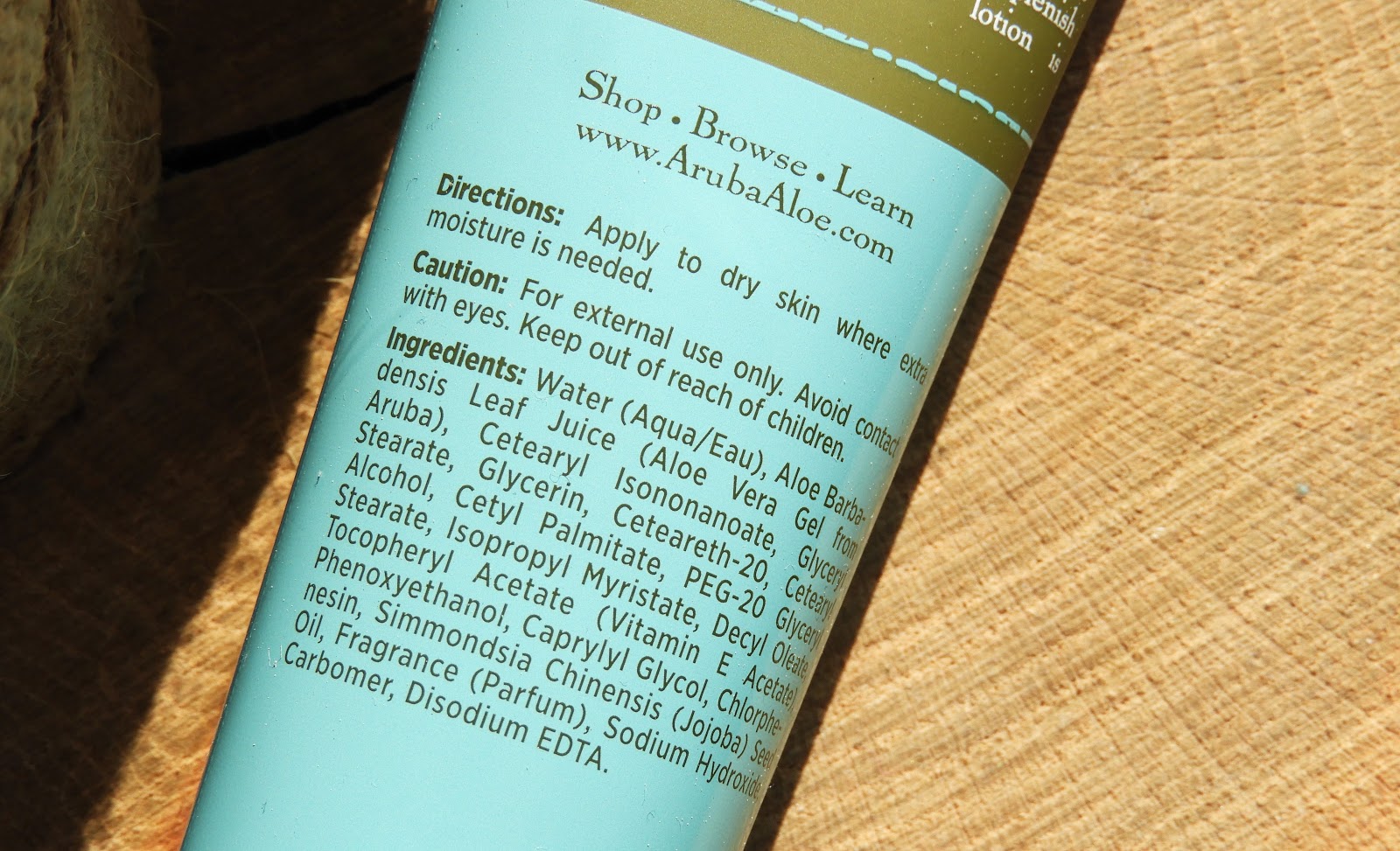 Aruba Aloe Special Care & Vitamin E Skin Care gel review Irispraat.nl