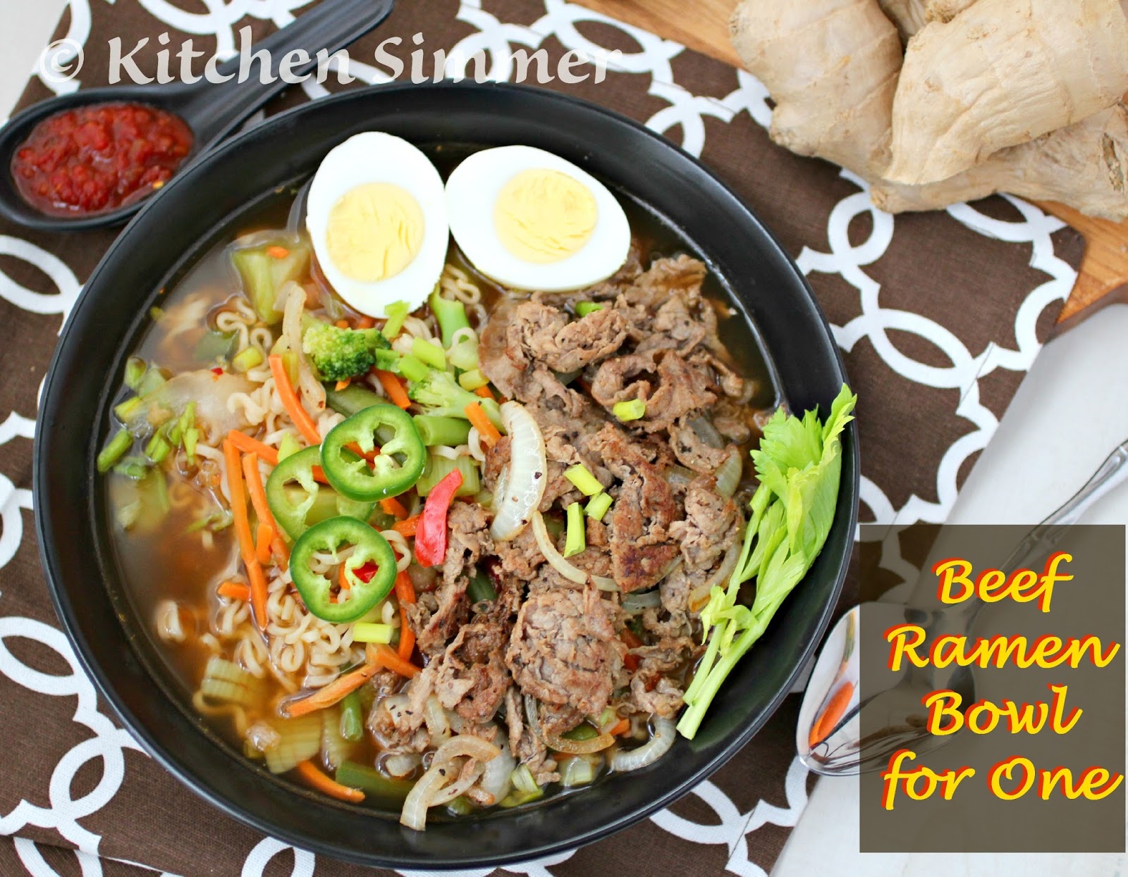 Kitchen Simmer: Beef Ramen Bowl for One