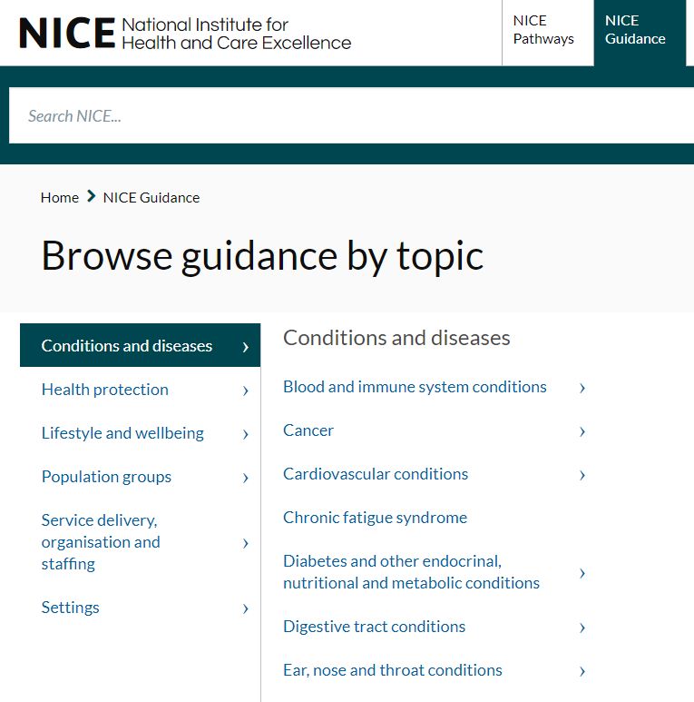 Resource of the week #3 NICE Guidelines