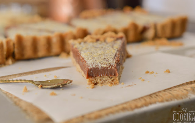 Milk Chocolate Tart with Almond Praline