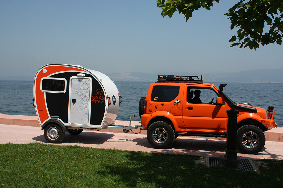 Tiny Yellow Teardrop Pino Pi2010 Standy Trailer from Turkey
