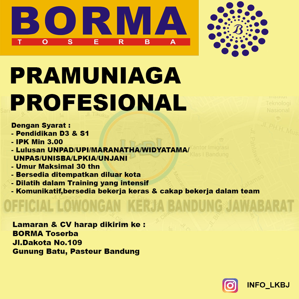 Lowongan Kerja Borma Bandung