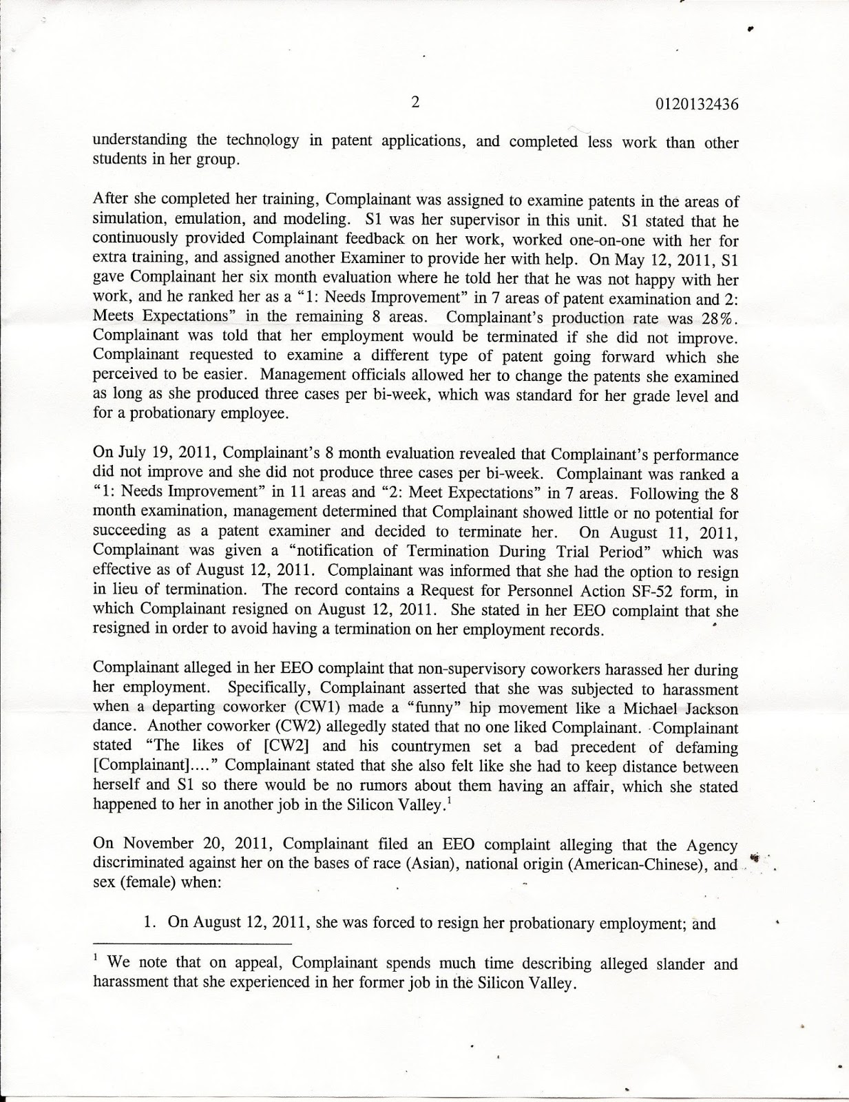 EEOC case EEOC OFO Appeal decision