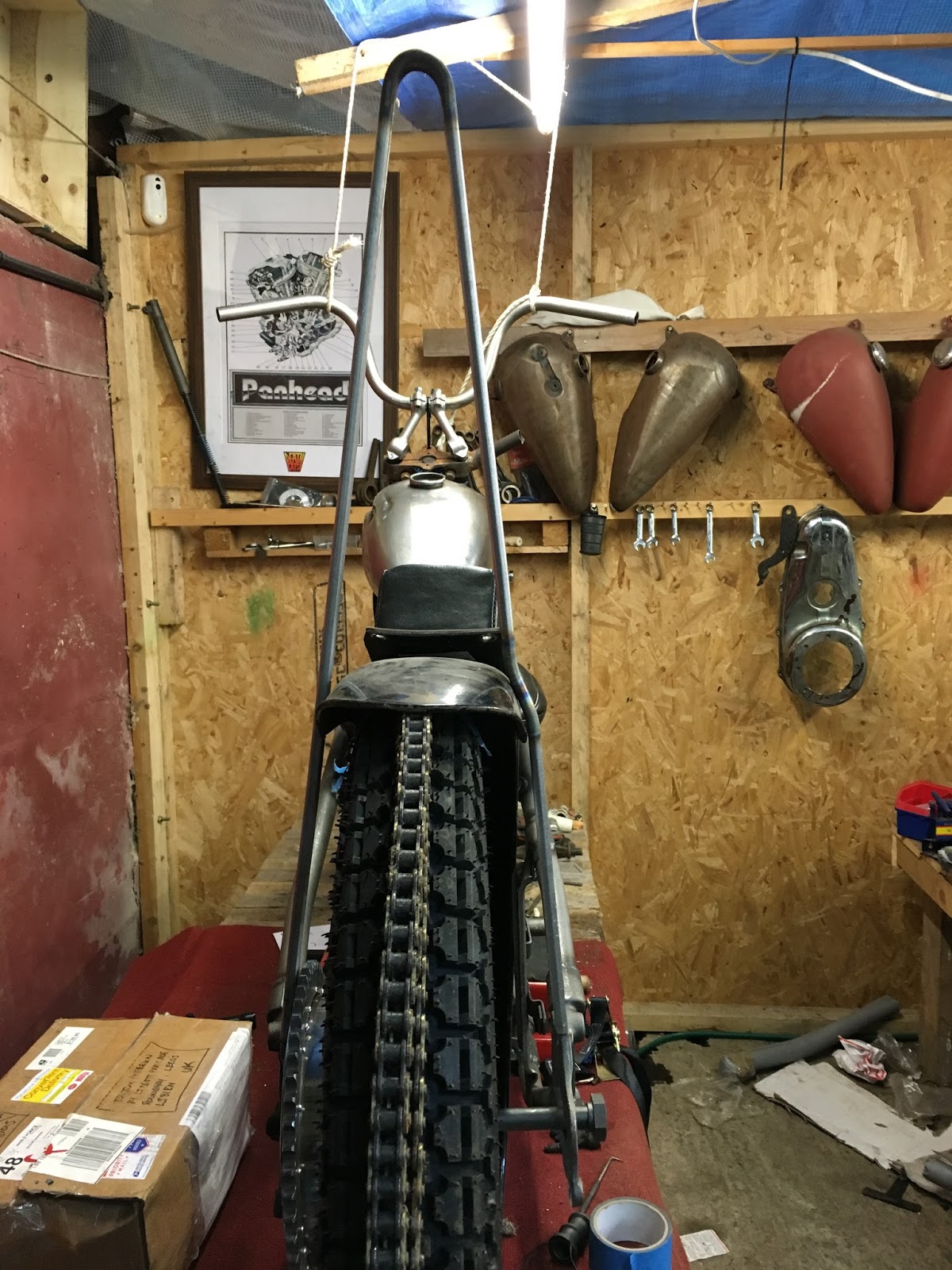 Deathcat Parts Co Knuckle Sissy bar