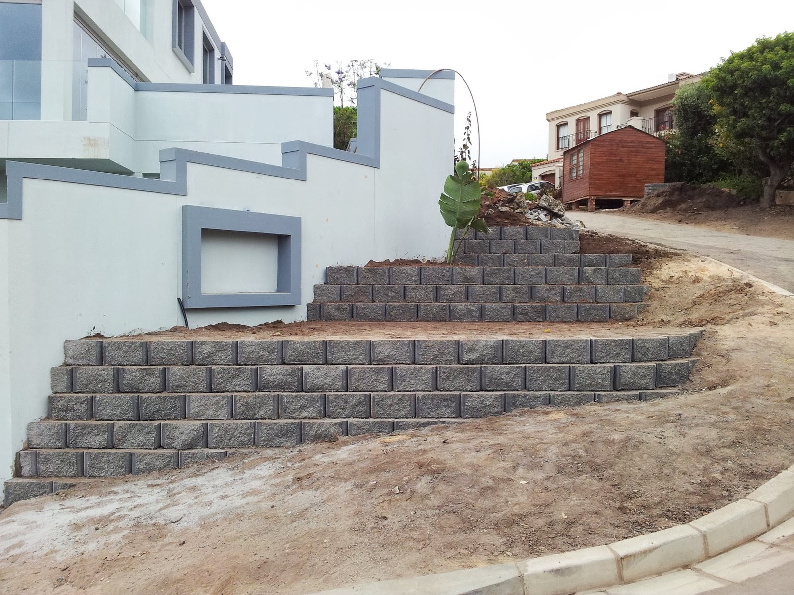 DVC Civil Construction: Decorative Terraced Retaining Wall