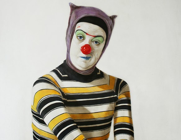Foo (detail) ©Holly Farrell - Clowns. Pintura | Paintings