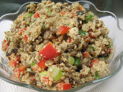 curry quinoa and lentil salad