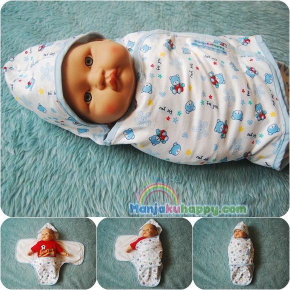 ManjakuhappySihat,ceria,riang,bergaya Terbaru!! Printed Baby Swaddle