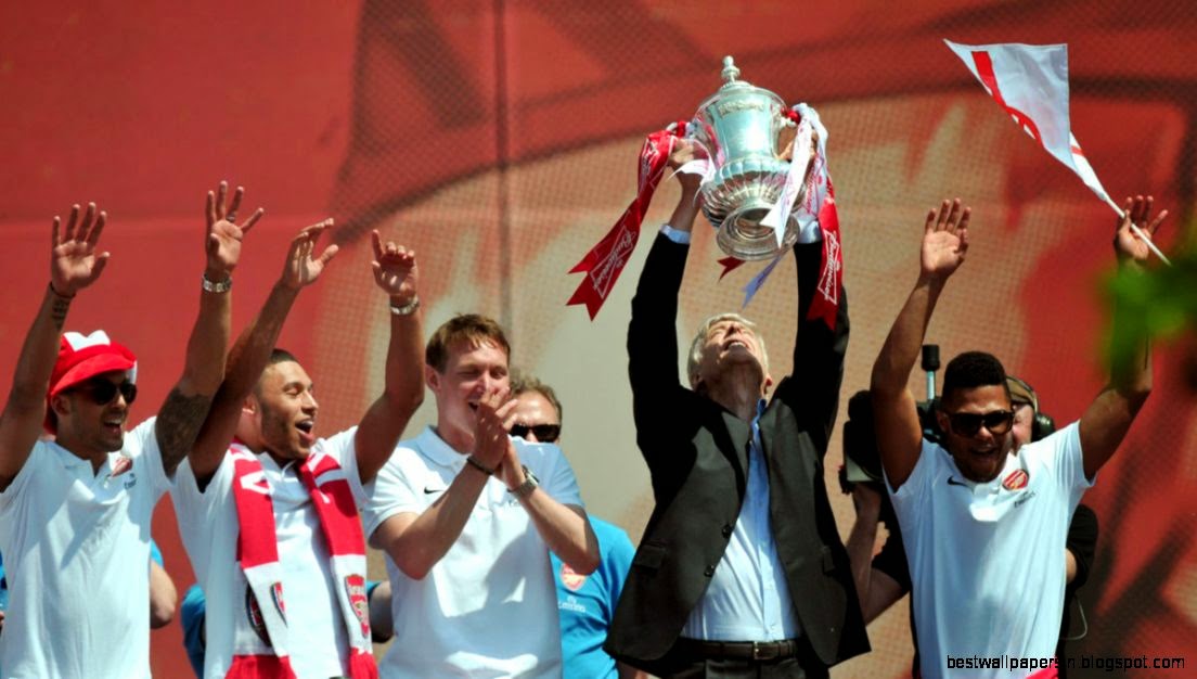 Arsenal Players Fa Cup Celebration