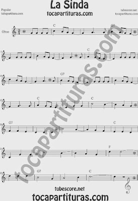  La Sinda Partitura de Oboe Sheet Music for Oboe Music Score