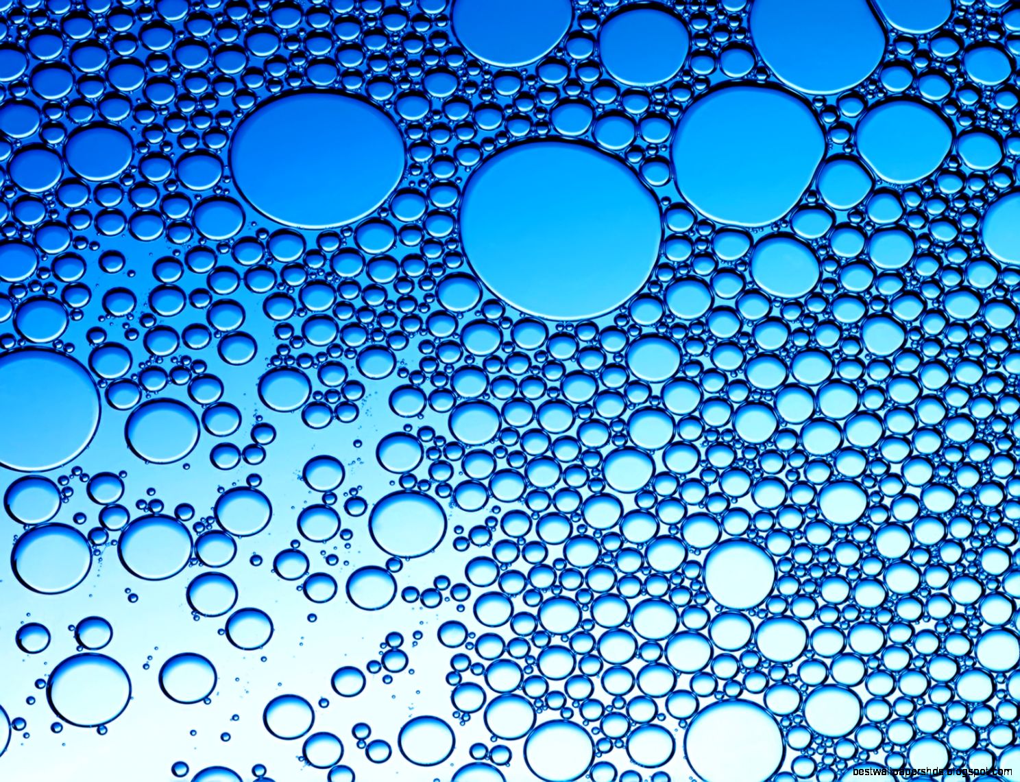 Blue Water Bubbles