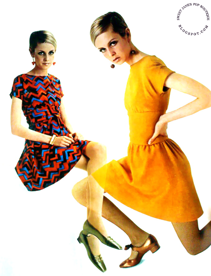SWEET JANE: Twiggy Models a Wardrobe Designed by Seventeen - July 1967.