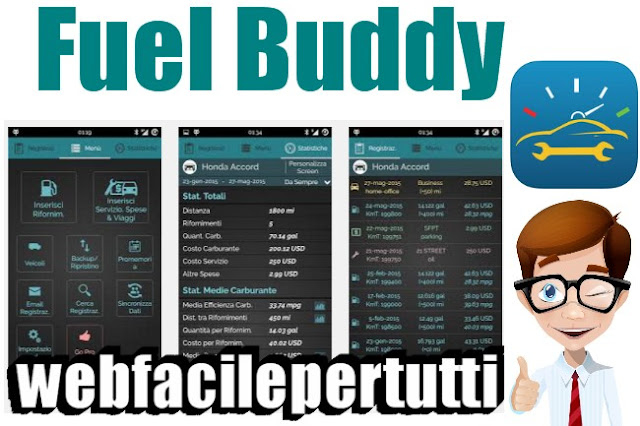 Fuel Buddy | App per tenere traccia di tutte le spese e dei consumi durante il viaggio