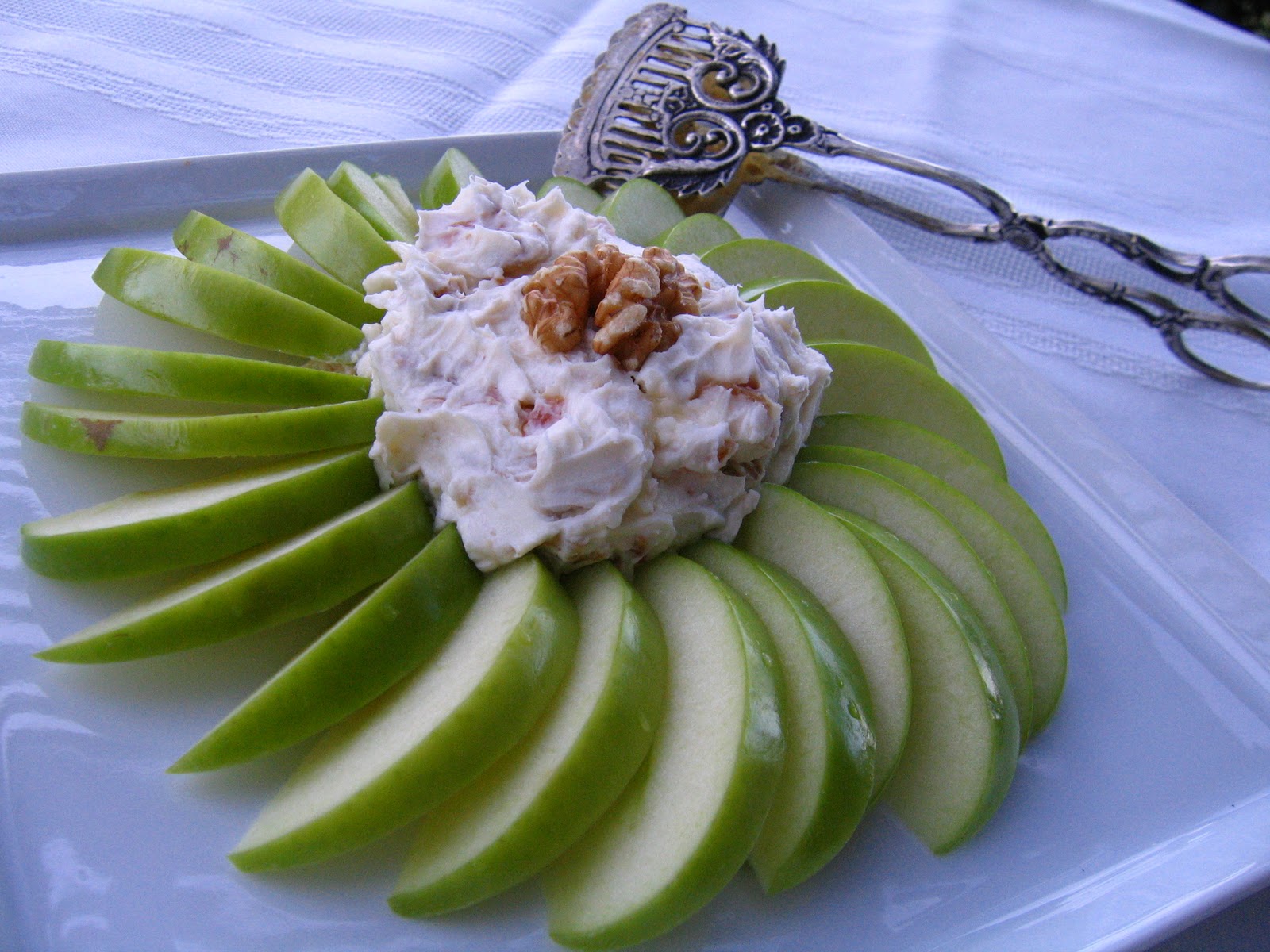 Yasemin's Kitchen WalnutApricot Cheese Ball with Green Apples