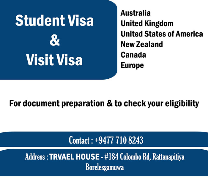 Student Visa & Visit Visa.
