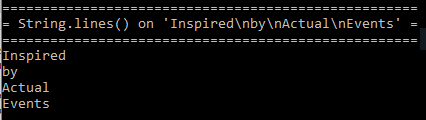 Inspired by Actual Events: Applying New JDK 11 String Methods