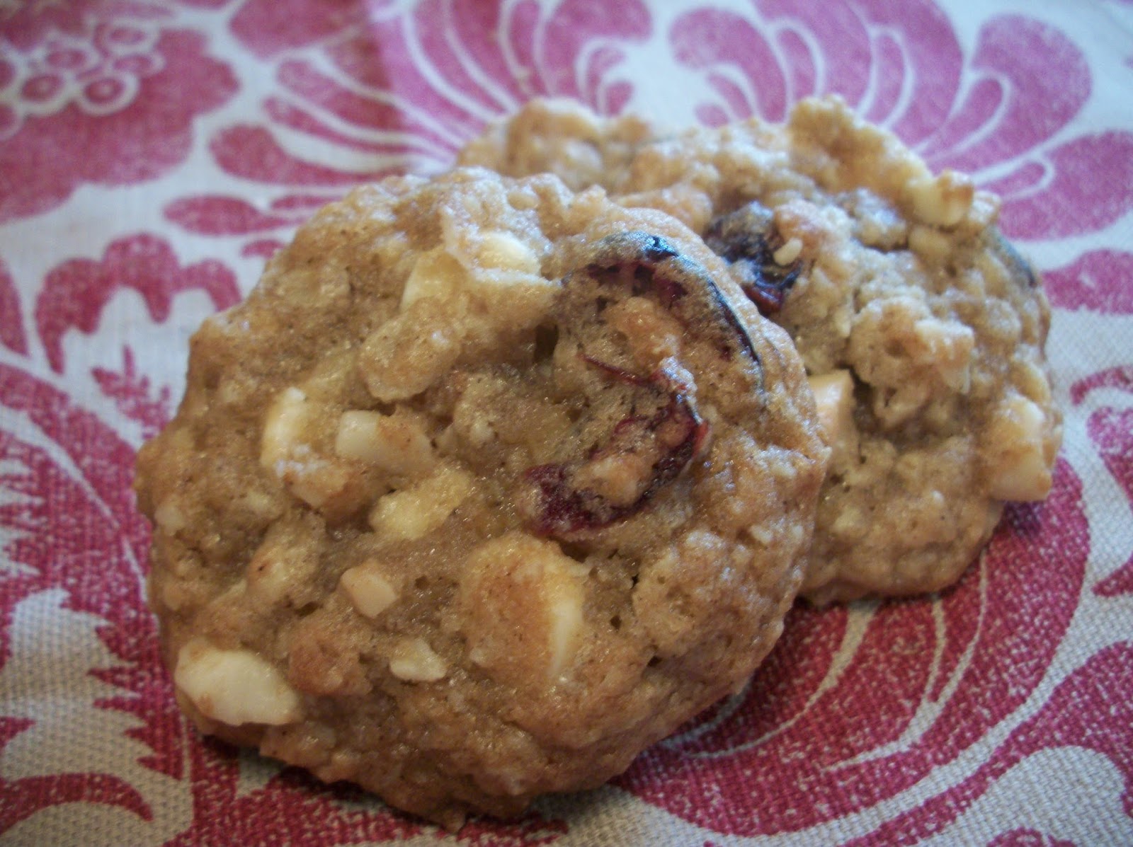 Cook with Sara Oatmeal Cranberry White Chocolate Macadamia Nut Cookies