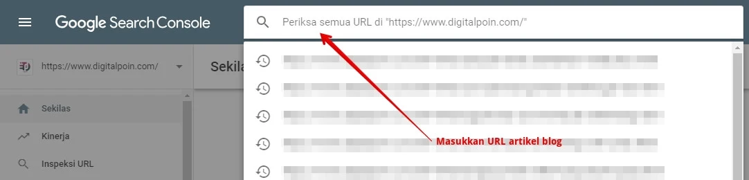 Cara Inspeksi URL Blog