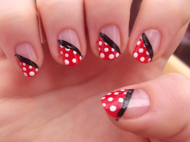Nail Art Design 2014 Nail art red and white