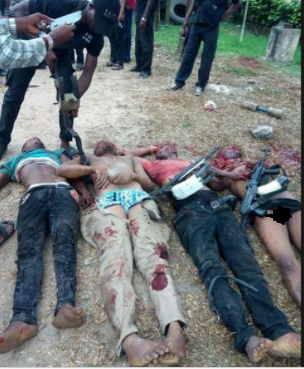  Photos: Four suspected armed robbers impersonating SARS operatives shot dead in Rivers State