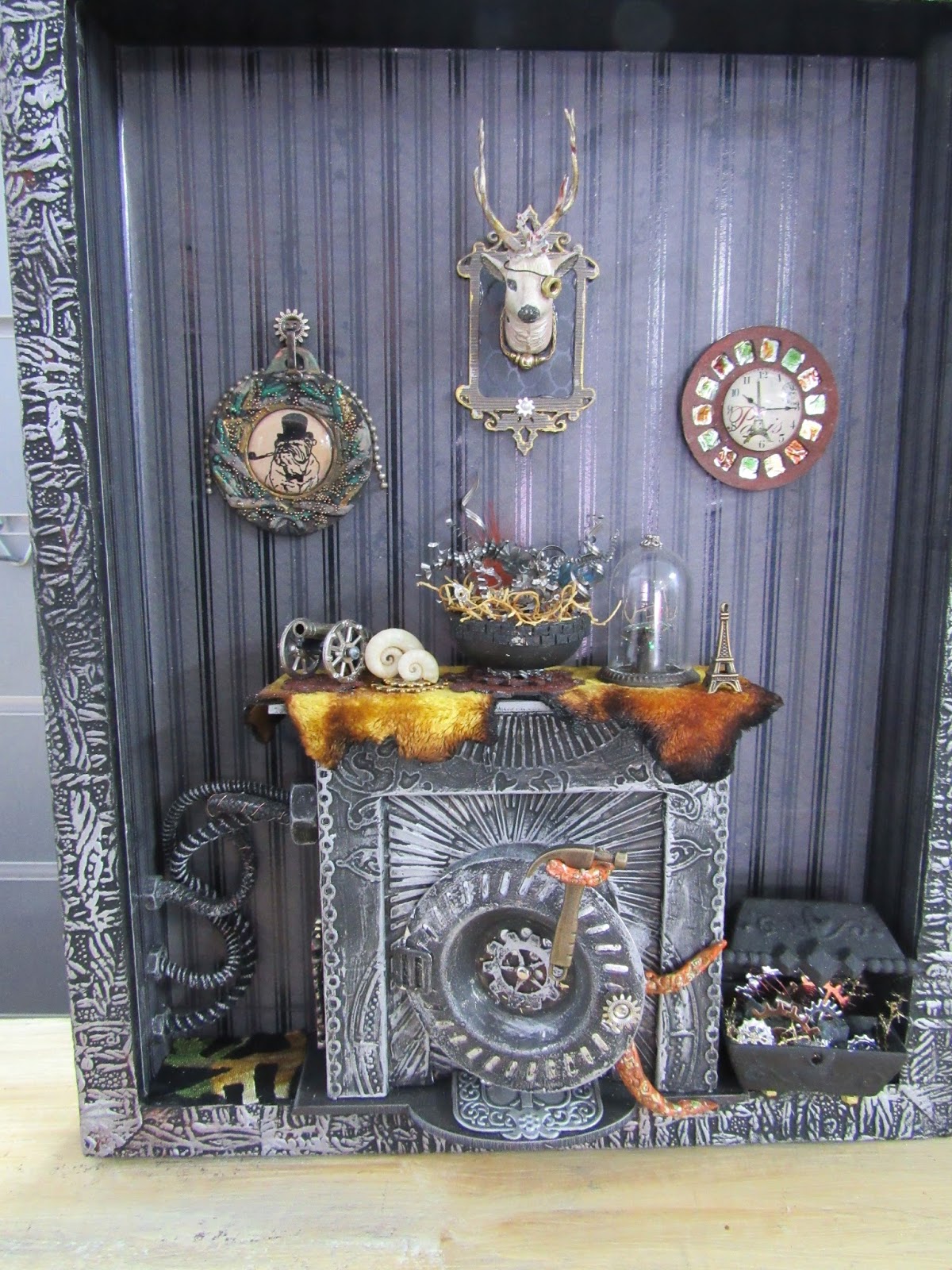 Steampunk Fireplace Mantel