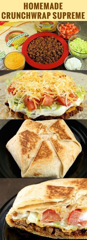 What's better than Taco Bell? Homemade Taco Bell! Make a delicious Crunchwrap Supreme at home with this easy to follow recipe.