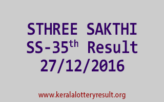 STHREE SAKTHI SS 35 Lottery Results 27-12-2016