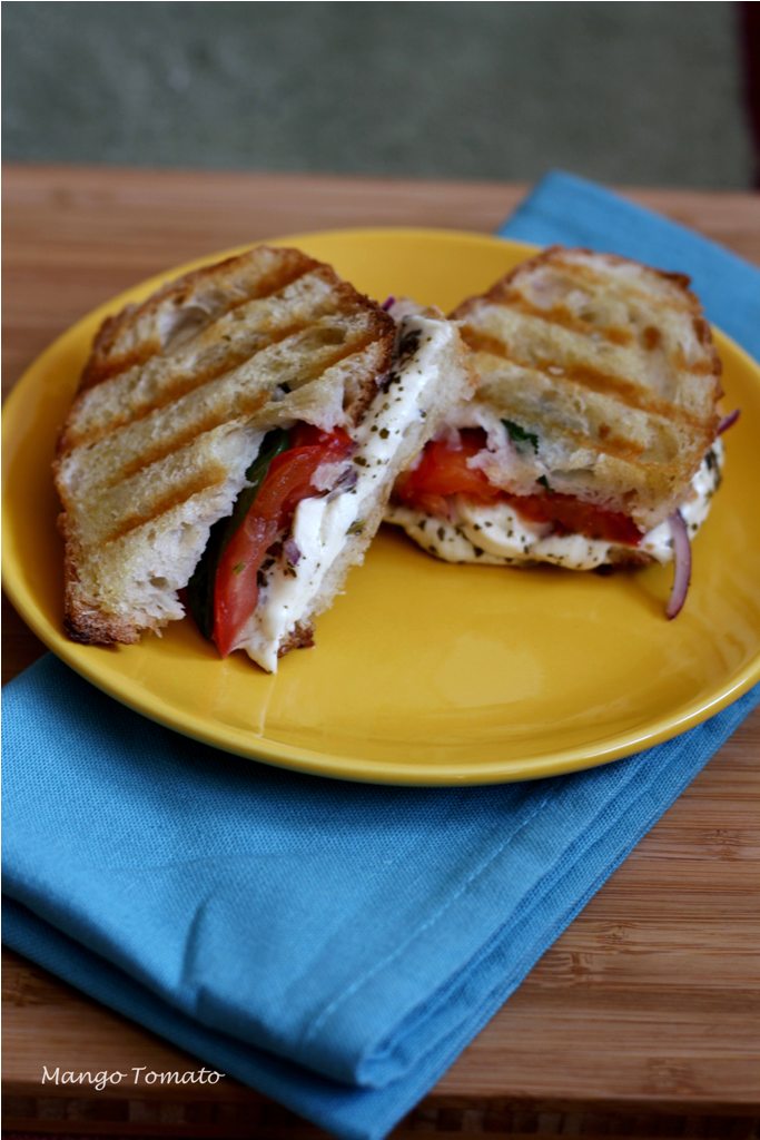 Mango & Tomato: Calphalon Panini Grill: Caprese Panini