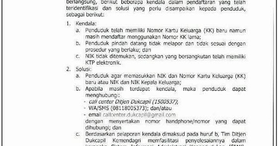 Surat Kemendagri Nomor 800/11139/Dukcapil Tanggal 15 ...