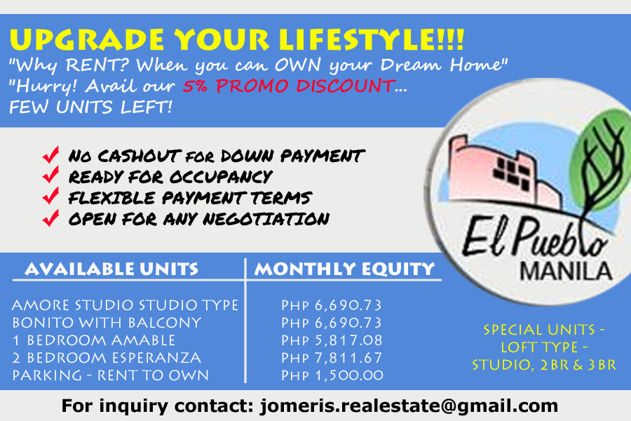 Condominium for Sale in the Philippines EL PUEBLO MANILA
