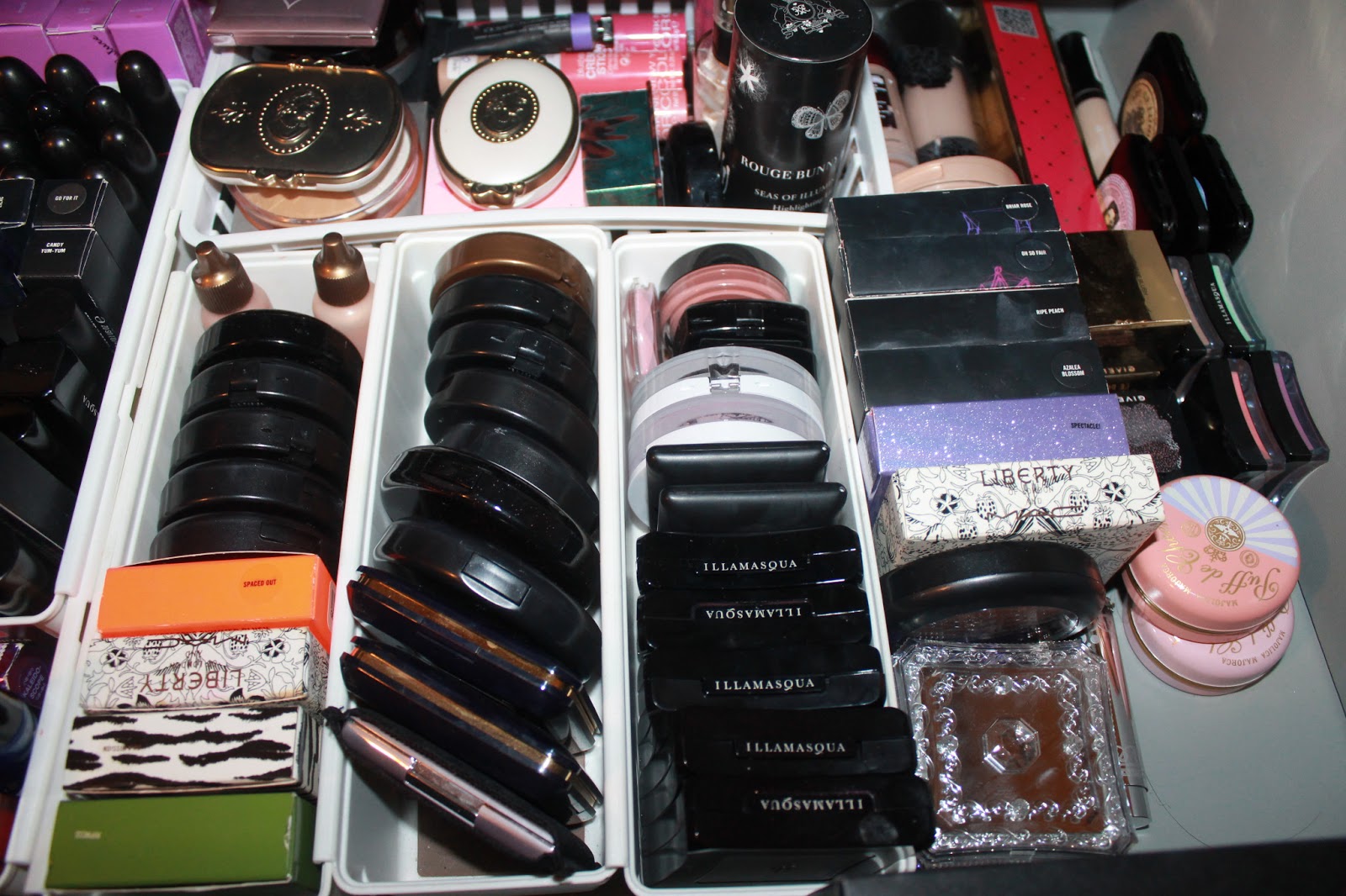 The Dark Side of Beauty Organizing My Makeup Collection Lip and Face