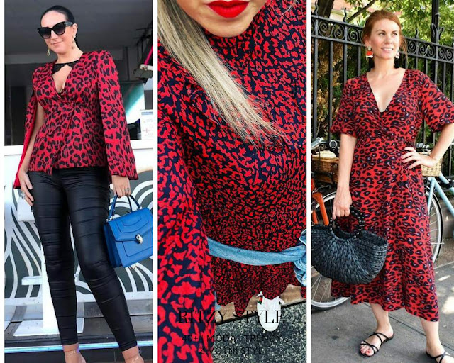 trendy outfit s červeným leopardím vzorem