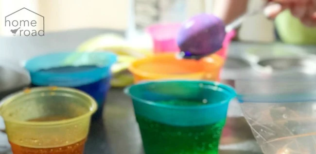 Easter Egg dye in cups