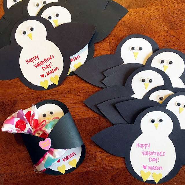 Chasin' Mason : Penguin Valentine's with M&M candies