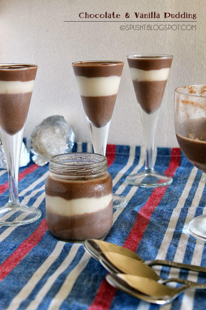 Spusht | Layered Vanilla and Chocolate Pudding