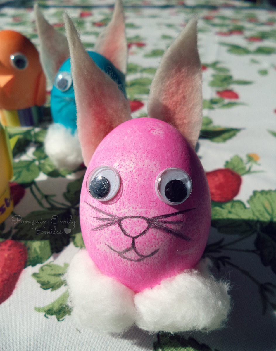 A pink bunny Easter egg