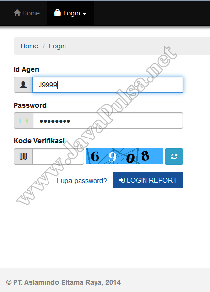 Cara Request Password Web Report Java Pulsa Online Termurah Jember Surabaya Jawa Timur