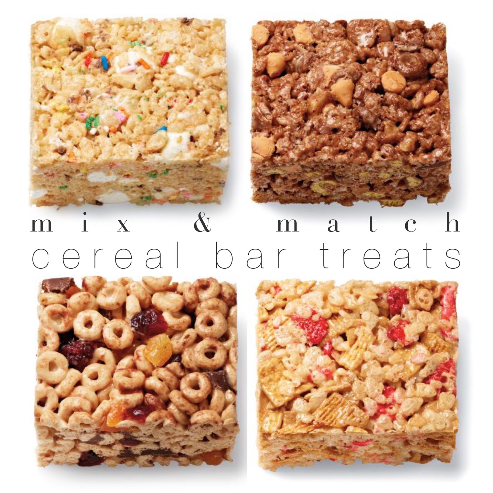 mix & match cereal treats