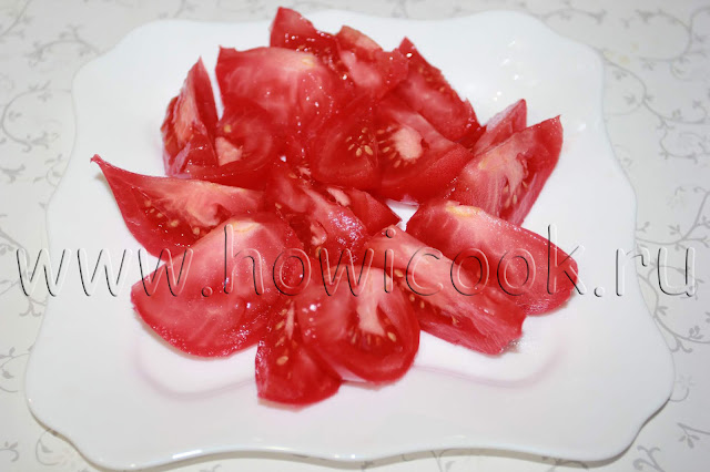 рецепт салата с розовыми помидорами с пошаговыми фото