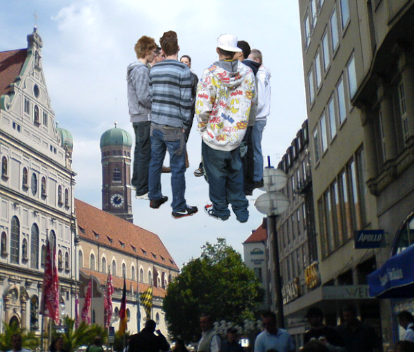 Gesetz der Schwerkraft? Diesen Jugendlichen egal