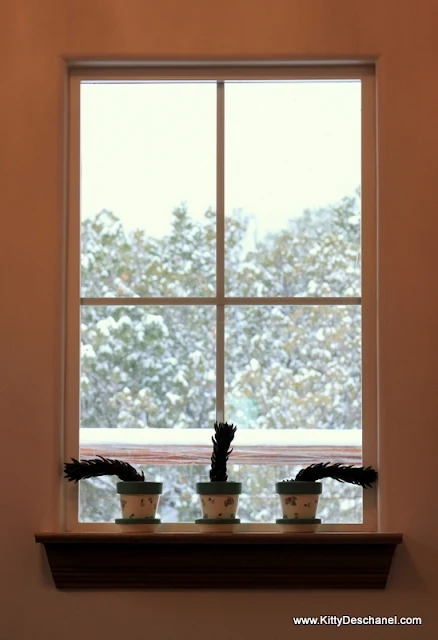 window with snow outside