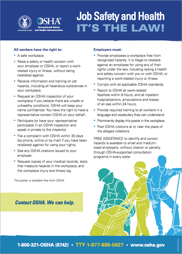 OSHA Updates Job Safety & Health Poster EHS Works