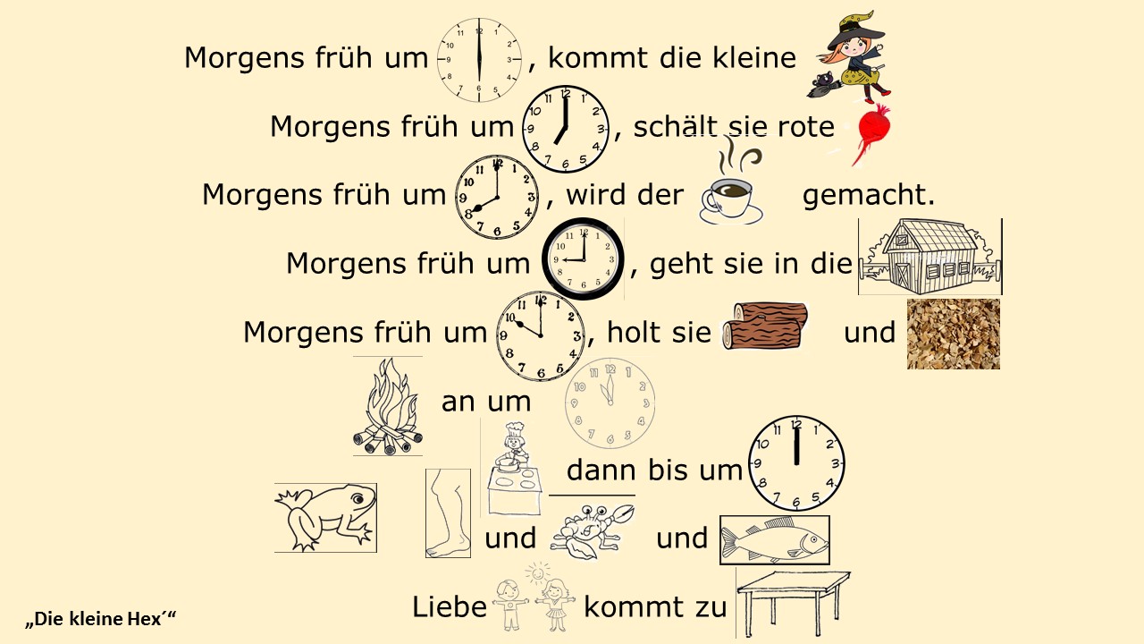 Erzieherauge: Tischspruch: "Die kleine Hex"