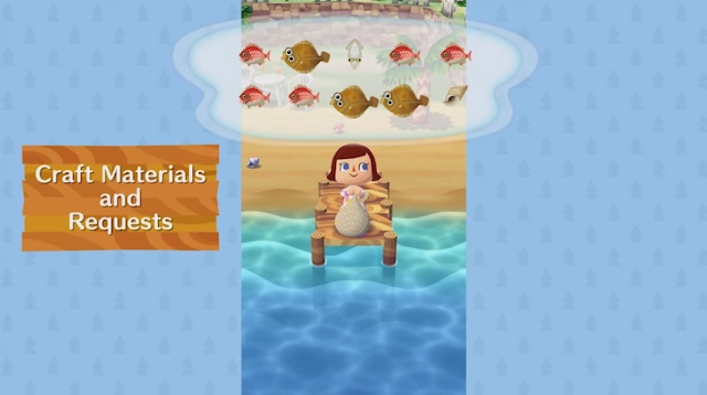 Animal Crossing Pocket Camp throw net fishing fish beach