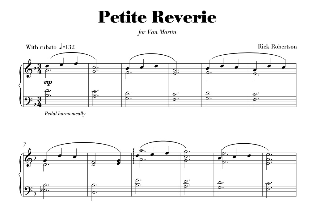 Rick Robertson, Petite Reverie