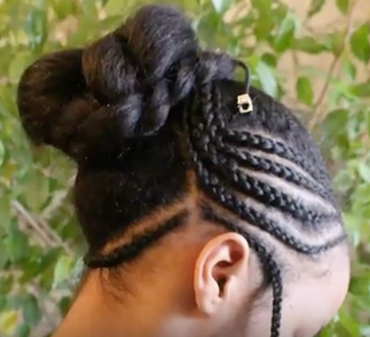 Black Teenage Girls Hairstyle: Braided Updo for Tweens Hairstyle ...