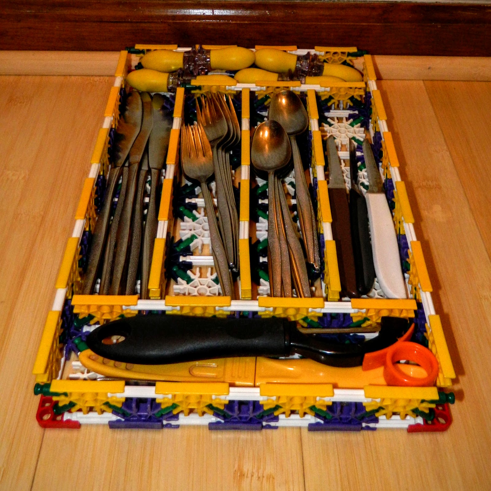 Knextravagant Kreations Knex Silverware or Junk Drawer Organizer