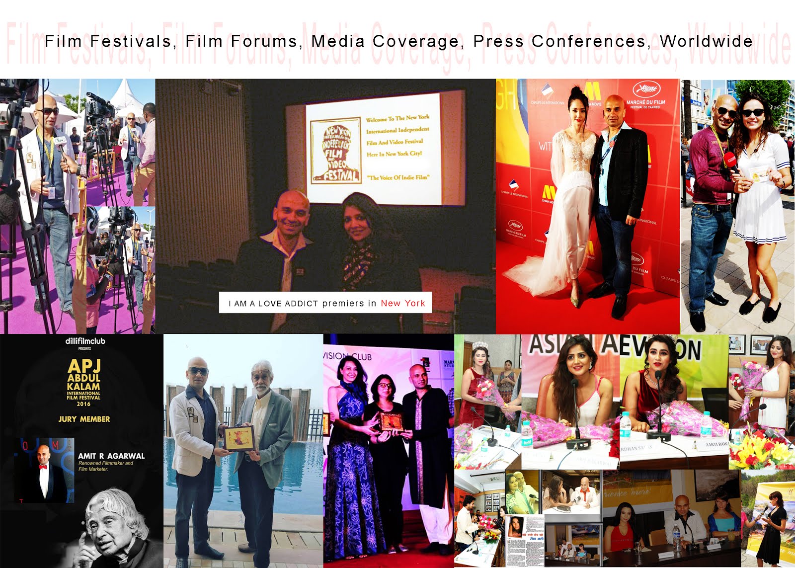 Film Festivals, Film Forums, Media Coverage, Press Conferences, Worldwide