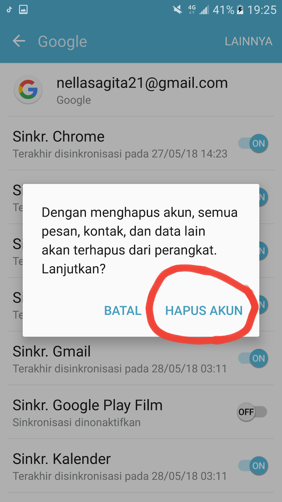 akun Gmail di Android